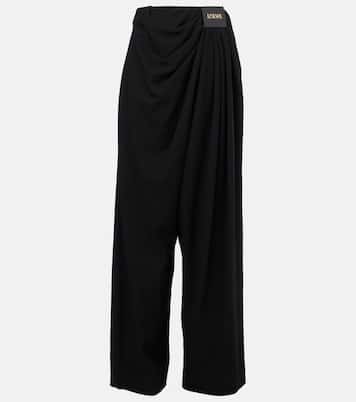 Weite Mid-Rise-Hose aus Wolle | Loewe