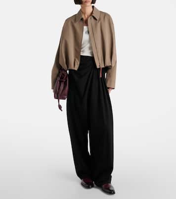 Weite Mid-Rise-Hose aus Wolle | Loewe