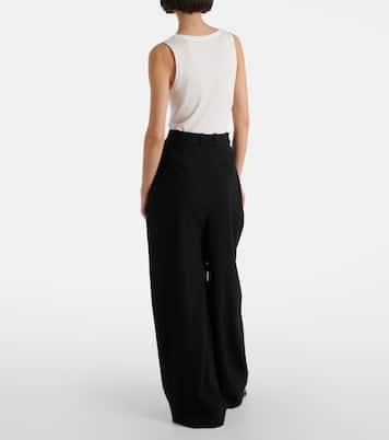 Weite Mid-Rise-Hose aus Wolle | Loewe