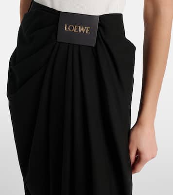 Weite Mid-Rise-Hose aus Wolle | Loewe