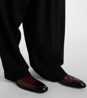 Weite Mid-Rise-Hose aus Wolle | Loewe