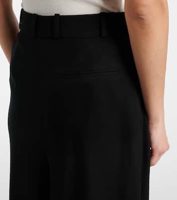 Weite Mid-Rise-Hose aus Wolle | Loewe