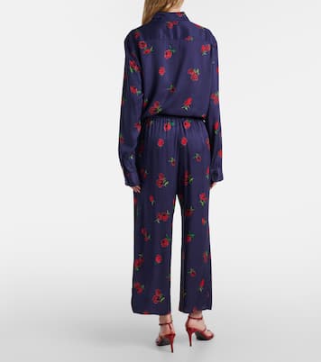 Mindy printed twill wide-leg pants | Khaite