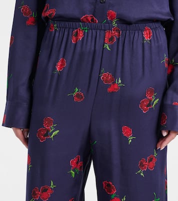 Mindy printed twill wide-leg pants | Khaite