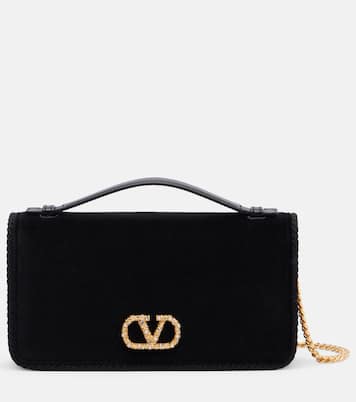 VLogo Mini velvet crossbody bag | Valentino Garavani