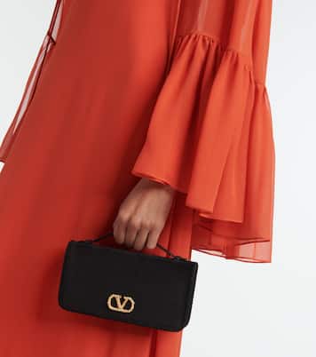 VLogo Mini velvet crossbody bag | Valentino Garavani
