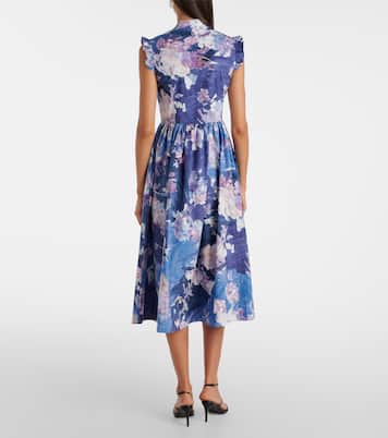Flared floral midi dress | Erdem
