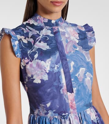 Flared floral midi dress | Erdem