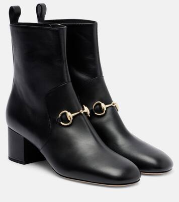 Horsebit leather ankle boots | Gucci