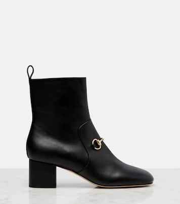 Horsebit leather ankle boots | Gucci