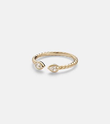 Petite Modern Renaissance® 18kt gold ring with diamonds | David Yurman