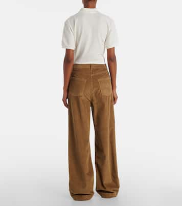 Cotton corduroy wide-leg pants | Miu Miu