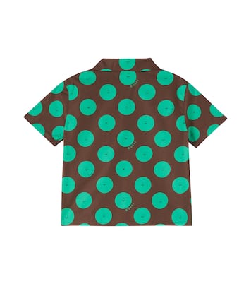 Camicia in popeline di cotone con stampa | Gucci Kids