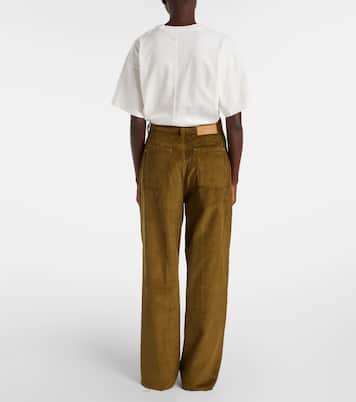 Cotton corduroy wide-leg pants | Ami Paris