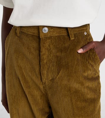 Cotton corduroy wide-leg pants | Ami Paris