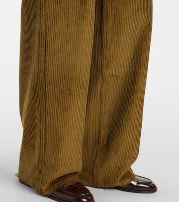Cotton corduroy wide-leg pants | Ami Paris