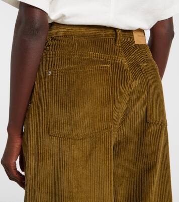 Cotton corduroy wide-leg pants | Ami Paris