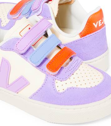 V-10 suede-trimmed leather sneakers | Veja Kids