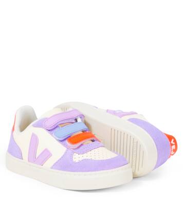 V-10 suede-trimmed leather sneakers | Veja Kids