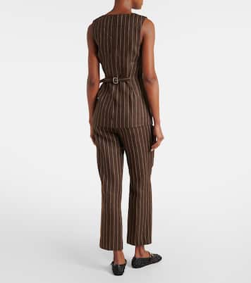 Emma pinstripe linen top | Posse