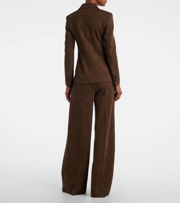 Zulma plaid cotton and wool-blend blazer | Max Mara