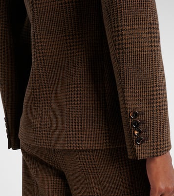 Zulma plaid cotton and wool-blend blazer | Max Mara
