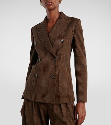 Zulma plaid cotton and wool-blend blazer | Max Mara