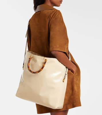Shopper Gucci Bamboo Medium in pelle | Gucci