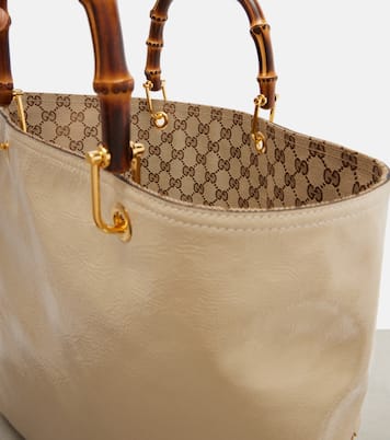 Shopper Gucci Bamboo Medium in pelle | Gucci