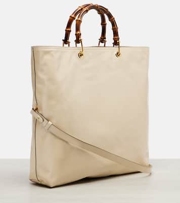 Shopper Gucci Bamboo Medium in pelle | Gucci