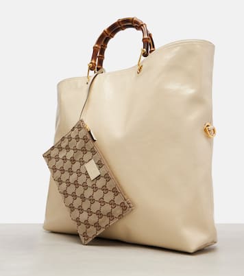 Shopper Gucci Bamboo Medium in pelle | Gucci