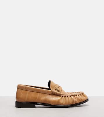 Leather penny loafers | Saint Laurent