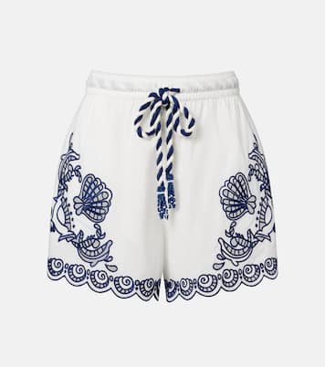 Bestickte Shorts aus Baumwolle | Farm Rio