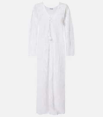 Embroidered sheer cotton kaftan | Juliet Dunn