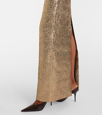 Lamé jacquard bustier gown | Roland Mouret