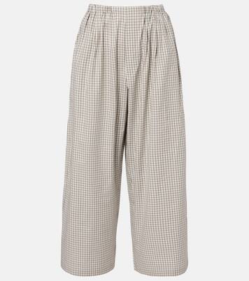 White Label Meadow checked cotton wide-leg pants | Proenza Schouler