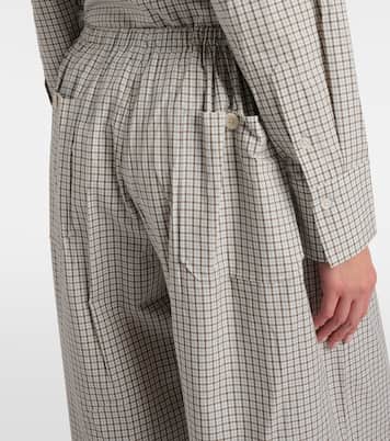 White Label Meadow checked cotton wide-leg pants | Proenza Schouler