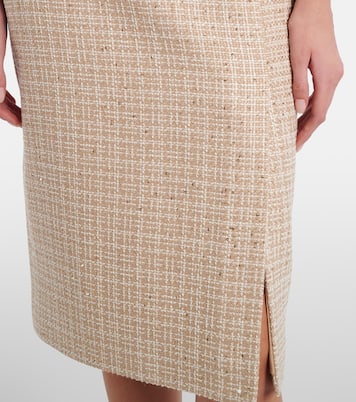 Midirock aus Tweed mit Pailletten | Elie Saab
