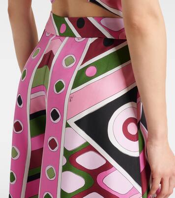 Vivara silk satin wide-leg pants | Pucci