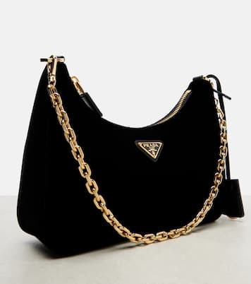Prada Re-Edition Mini velvet shoulder bag | Prada
