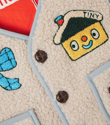Embroidered padded teddy vest | Tinycottons