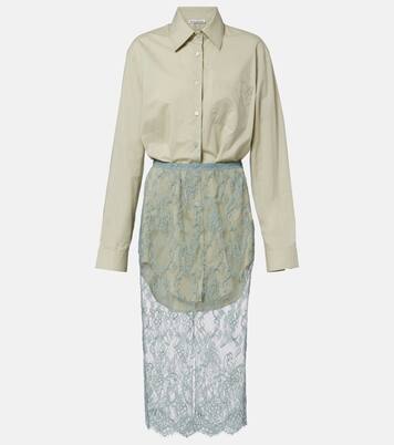 Lace-trimmed shirt dress | Acne Studios