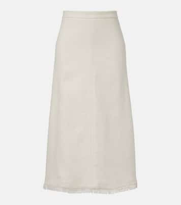 Fiocchi linen and cotton midi skirt | 'S Max Mara