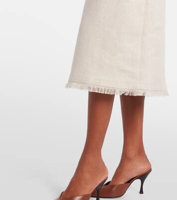 Fiocchi linen and cotton midi skirt | 'S Max Mara