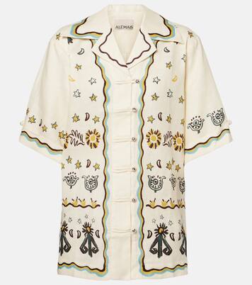 Antoinette printed linen shirt | Alémais