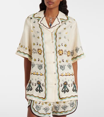 Antoinette printed linen shirt | Alémais