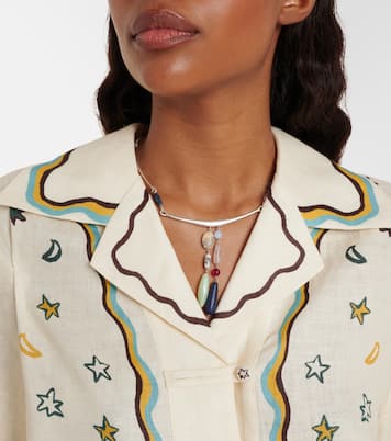 Antoinette printed linen shirt | Alémais