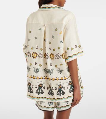 Antoinette printed linen shirt | Alémais