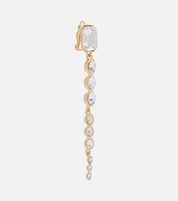 Crystal-embellished clip-on earrings | Oscar de la Renta