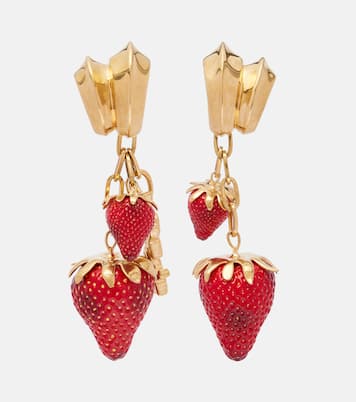 Cassandre embellished drop earrings | Saint Laurent